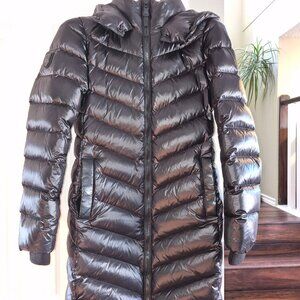 Atelier Noir Women's Glossy Quilted Hooded Puffer Parka